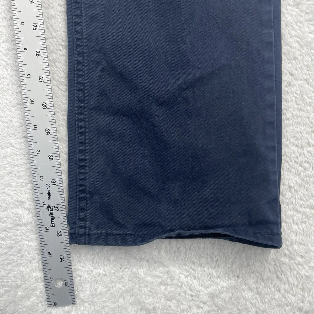 Polo‎ Ralph Lauren Mens Navy Blue Straight Leg Five Pocket Chino Pants 34x34